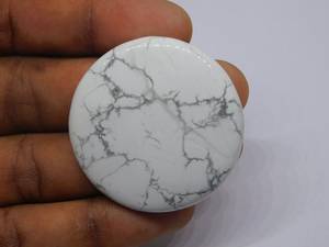 Top Grade 100% Naturel Blanc Excellent Cabochon Howlite Poli Pierres Précieuses Véritables Pour L'exportation aux Prix De Gros OEM En Vrac - Product Image 3
