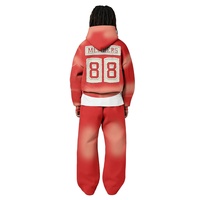 Ensemble de survêtement homme 2026 oversize écologique respirant avec sweat à capuche et pantalon de jogging, brodé, style streetwear, logo personnalisé, hiver