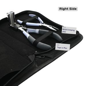 Kit de Alicates para Extensiones de Cabello con Anillo Divisor, Pequeño Recortador Profesional, Clips Plateados, Agujas para Trama Cosida a Mano, Rizador - Product Image 2