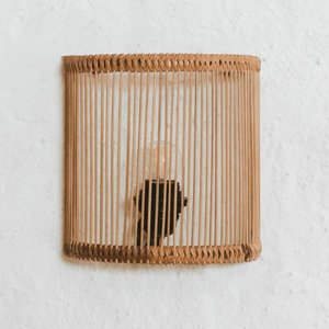 Hand woven rattan wall lamp shades rectangle <b>sconce</b> supplier price high quality <b>lighting</b> <b>sconces</b> - Product Image 5