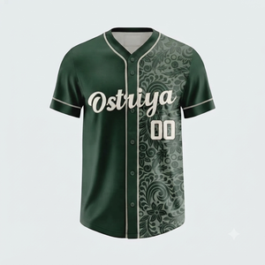 Cheap Price Wholesale Men's Custom Player Name <b>Baseball</b> Jersey Button Shirts Short Sleeve Front Anti-Bacterial 100% Polyester - Product Image 5