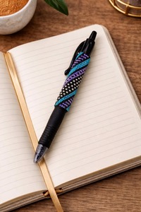 Bolígrafo con Diseño de la Bandera de Canadá, Completamente Decorado con Cuentas, Se Aceptan Diseños Personalizados, Hecho a Mano, Único, Decorativo, para Oficina, Colegio - Product Image 4