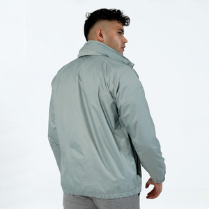 Men's Color Blocked Quilted <b>Jacket</b> With Hood Zip Fly Water Resistant <b>Winter</b> Outerwear Regular Fit Blue and Navy - Product Image 5