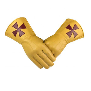 Guantes Masónicos de Algodón y Spandex Transpirables con Cruz Roja y Logotipo Personalizado para Caballeros Templarios, Aptos para las Cuatro Estaciones - Product Image 3