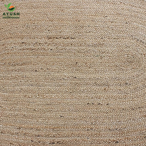 Tapis en jute ovales festonnés faits à la main, écologiques et adaptés aux animaux de compagnie, 180x300cm, avec design personnalisable pour salon et chambre - Product Image 2