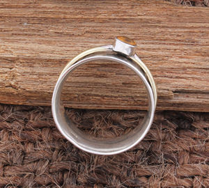 แหวนเงินแท้ 925 ประดับพลอยซิทรินสีเหลืองธรรมชาติ รูปทรงวงรี ของขวัญวันครบรอบสำหรับผู้หญิง ประจำเดือนพฤศจิกายน - Product Image 4