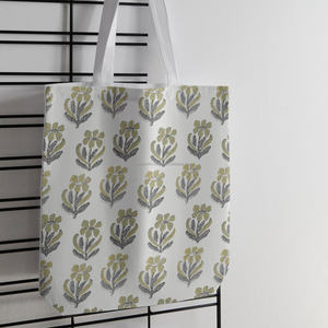 Bolsas de Mercado de Algodón con Estampado de Bloques, Bolsas de Compras de Algodón Hechas a Mano con Estampado de Bloques y Acolchado a Máquina - Product Image 5