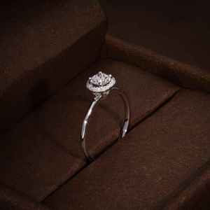 Exclusivo diamante cultivado en laboratorio certificado por IGI de 1,30 quilates, corte brillante, VS1, oro de 14 quilates, rodio, estilo vintage, para compromiso de boda para mujer - Product Image 1