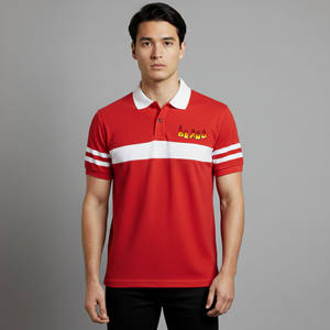 High Quality Customized Polyester/Cotton <b>3</b> Button Turn Collar for <b>Shirt</b> Men's Regular Fit Color Block Short Sleeve DTF Printed - Product Image 1