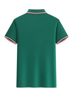 Black Cotton Polo Shirt Men Breathable Short Sleeve Work Fashion Custom Logo Printing Silk Screen Oem Service - Product Image 3