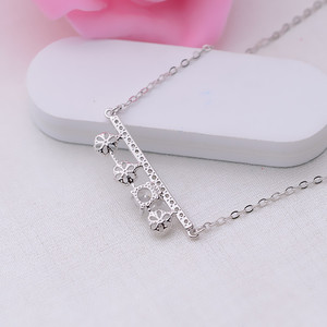 Collier pendentif en argent S925 avec 3 supports en bois et 5,5-6 perles, accessoires féminins DIY, chaîne fine 284, accessoire - Product Image 2