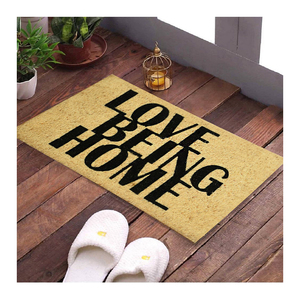Alfombrillas de fibra de coco con mechones de PVC natural personalizadas de 45x75 cm lavables con diseños impresos para uso doméstico y comercial - Product Image 1