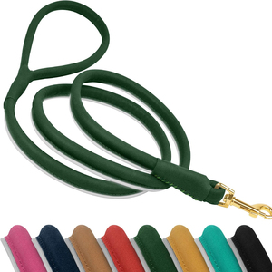 Top Quality Stainless Steel Hook Leather <b>Dog</b> Leash Comfortable Hot Sale <b>Collar</b> Leashes For Online Sale - Product Image 6