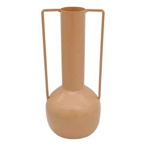 Jarrón Metálico Naranja Estilo Ins, Jarrón Decorativo de Cuello Alto, Maceta Geométrica para Flores Secas, Decoración Moderna Boho para el Hogar - Product Image 1