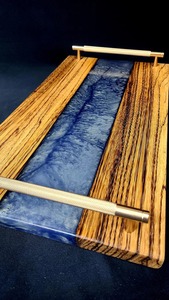 Decorative Wood Resin Storage Tray <b>Mini</b> Indian Unique Fabulous Design Home Hotel Restaurant Bathroom Foldable Portable Classic - Product Image 2