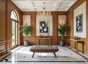 Banco Plegable de Yute y Lana Tejido a Mano – Asiento Decorativo de Madera Estilo Boho para Pasillo, Dormitorio y Sala de Estar - Product Image 4