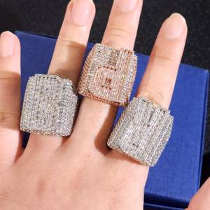 Anillo de Plata de Ley 925 con Letra Personalizada y Diamantes de Moissanita, Estilo Hip Hop, Lujoso, Unisex, para Fiestas - Product Image 5