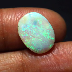 Opale naturelle australienne de 5 carats, pierre précieuse solide de Coober Pedy, feu vert fantastique, faite à la main pour la fabrication de bijoux - Product Image 1
