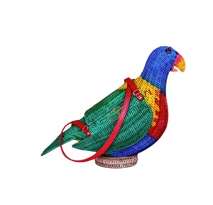 Panier de rangement artistique en rotin en forme d'oiseau, tressé sur mesure, bac de rangement décoratif et ludique pour enfants - Product Image 1