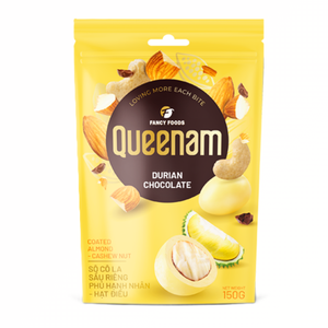 Dragées HALAL de qualité supérieure en gros, expédition mondiale, chocolat au durian enrobé d'amandes et de noix de cajou, 150g, bonbons enrobés de chocolat, collation chaude, OEM/ODM - Product Image 1
