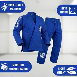 ชุดยิวยิตสู BJJ คุณภาพสูง ผ้าฝ้ายทอเพิร์ลวีฟ รับสกรีนโลโก้ ระบายอากาศได้ดี น้ำหนักเบา ทนทาน เหมาะสำหรับฝึกซ้อม ทั้งผู้ชายและผู้หญิง - Product Image 3