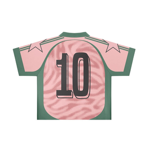 Camiseta Deportiva Polo con Logotipo Personalizado, Uniforme Deportivo Rosa y Verde, Manga Corta, Venta al Por Mayor OEM - Product Image 6
