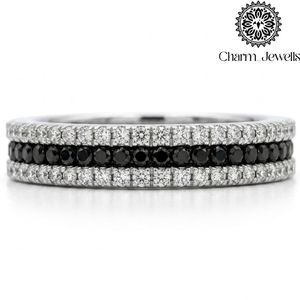 Bague Éternité en Moissanite Charm Jewels, Argent 925, Sertissage à Griffes Classique pour Femme, Certifiée IGI, 3g, Usage Quotidien - Product Image 6