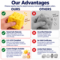 XINGYUE Jouets Squishies Anti-Stress Sensoriels pour l'Autisme, à Presser et à Décompresser, en Forme de Fromage Vaseline
