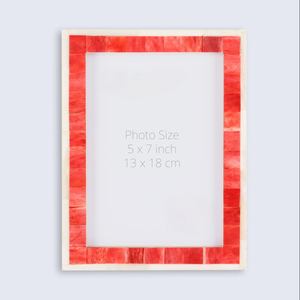 Marco de fotos artesanal con incrustaciones de hueso al por mayor - Product Image 1