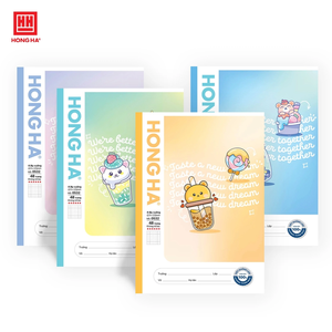 Hong Ha School Promotion Magnetic Cream Loose-Leaf 4 Square Grid Notebook 48 Pages - Product Image 1