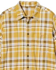 Chemise décontractée pour homme personnalisée, jaune moutarde à carreaux, coton et polyester, manches longues, boutonnée, motif à carreaux, douce et confortable à porter - Product Image 4