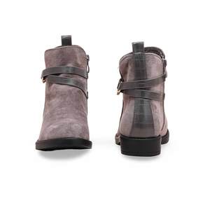 WN9017 Gris Long Mid-Calf Zapatos - Product Image 2