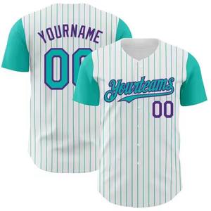 Camiseta de Béisbol Sublimada Personalizada para Hombre, Transpirable, a Rayas, con Botones, Uniforme de Softbol, Manga Corta, Ropa Deportiva - Product Image 1
