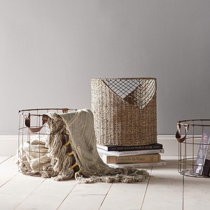 Panier de rangement en jonc de mer écologique fait main, tressé naturellement, organisateur de maison, taille personnalisée, style rustique rond Vietrustic, prix d'usine - Product Image 4