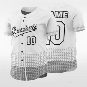 Camiseta de Béisbol con Logotipo Personalizado - Uniforme de Equipo con Botones - Ropa Deportiva Transpirable de Malla de Secado Rápido para Hombres y Jóvenes - Product Image 1