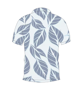 Polo à imprimé grandes feuilles, motif intégral, respirant, décontracté, manches courtes, style golf, pour l'été - Product Image 2