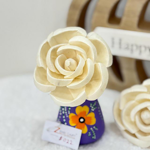 Offre incroyable sur des fleurs artificielles en bois de Sola de qualité supérieure, disponibles en tailles 6/8/10 cm, pour la décoration de Noël à la maison, provenant d'un fournisseur indien. - Product Image 1