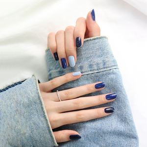 Fabriqué en Corée [ShineB] Bandes d'ongles en gel #45542 May Blue Meilleure vente Enveloppements pour ongles et autocollants pour ongles Glam faciles Salon de haute qualité - Product Image 3