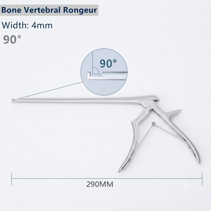 เครื่องมือผ่าตัดกระดูกสันหลัง Kerrison Rongeur ขนาด 200 มม. ความกว้าง 1 มม. ถึง 5 มม. มุม 90 องศา ทำจากสแตนเลสสตีล ใช้งานด้วยมือ - Product Image 5