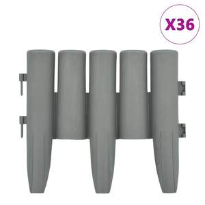 36 bordures de pelouse en PP gris 393.7 \ "Fournitures de jardin - Product Image 2