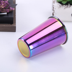 Vasos de Agua de Acero Inoxidable de Pared Simple con Recubrimiento Electrolítico de Color Arcoíris, Vasos Reutilizables de Metal con Logotipo Personalizado - Product Image 5