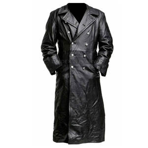 เสื้อโค้ทหนังวัวแท้พรีเมียมสำหรับผู้ชาย แฟชั่นฤดูหนาว เสื้อโค้ทหนังยาว ราคาขายส่ง เสื้อโค้ทหนังผู้ชาย - Product Image 2