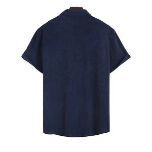 Camisa informal de manga corta para hombre, conjunto de 2 Uds., transpirable, de punto, talla grande, ligera, novedad de verano, venta al por mayor, 2025 - Product Image 3