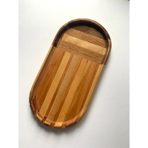 Bandeja ovalada de madera maciza personalizada, tabla decorativa hecha a mano para el hogar, cocina, restaurante, fiesta, decoración de platos de comida. - Product Image 6