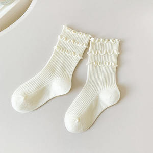 Chaussettes en coton tricoté doux et respirant de haute qualité pour bébés filles, chaussettes pour tout-petits pour l'hiver, logo personnalisé, vente en gros - Product Image 5