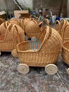 Encantadora cesta de almacenamiento de mimbre para la habitación de los niños, almacenamiento de juguetes y decoración del hogar. - Product Image 6