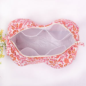 Juego de Bolsas de Cosméticos Acolchadas Reutilizables Hechas a Mano, Ecológicas, de Gran Capacidad, Bolsa de Maquillaje Portátil de Algodón con Cierre de Cremallera, a la Moda - Product Image 5