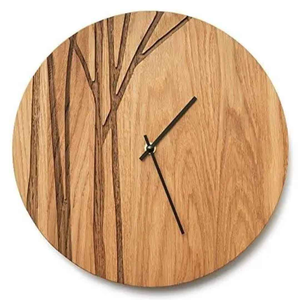 Modern Simple Quartz Wooden Round <b>Wall</b> <b>Clock</b> Battery Operated <b>Silent</b> Design for Living Room Home Decoration - Product Image 2