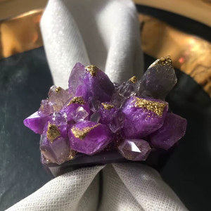 Anillos de servilleta de resina de lujo personalizados para hoteles, restaurantes, bodas, eventos y decoración de mesas de alta gastronomía. - Product Image 1