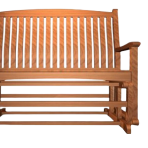 Banc balançoire d'extérieur en teck avec dossier à lattes, modèle 2 places, conception personnalisée OEM – Finition lisse - Product Image 3